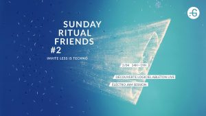 Affiche "Sunday Ritual Friends #2" à la Taverne Gutenberg le 2/04/17. Visuel : Young Mi-Choi