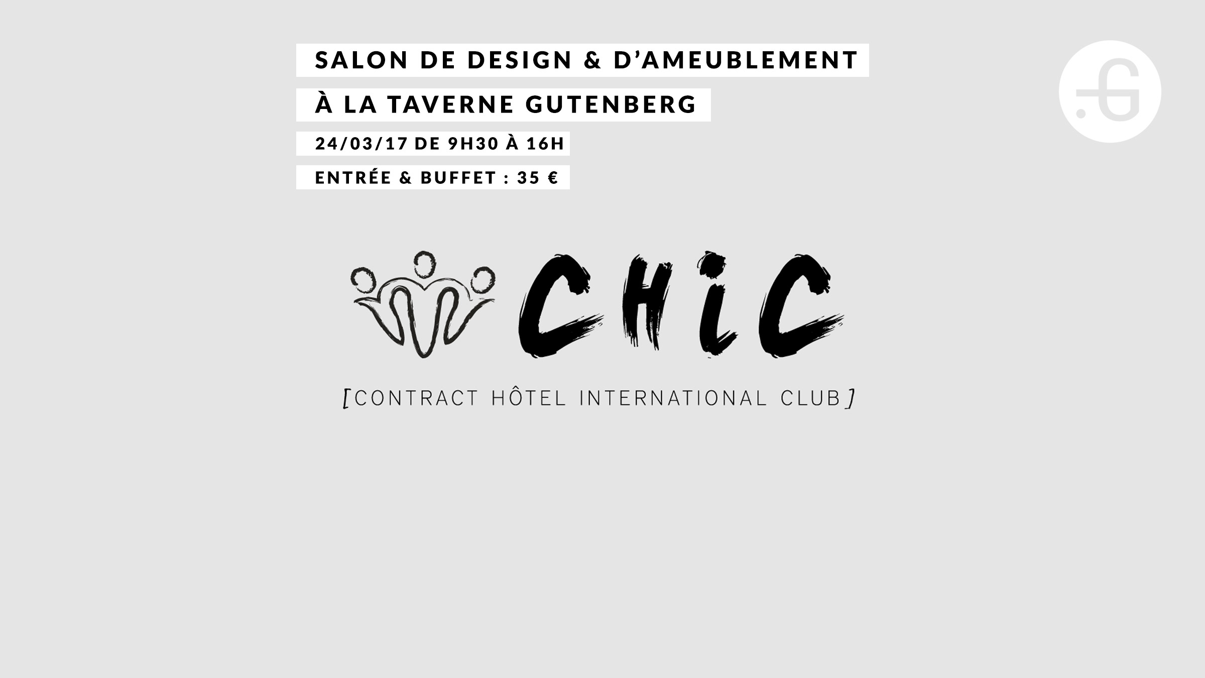 Affiche "Club Chic" à Taverne Gutenberg, 24/03/2017