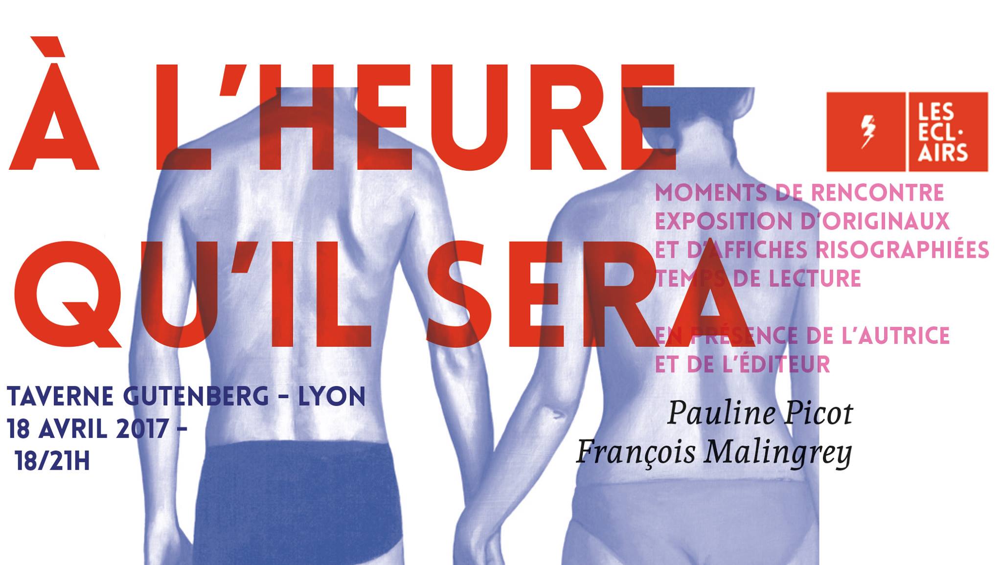 Affiche "À l'heure qu'il sera" soirée à la Taverne Gutenberg, 18/04/2017